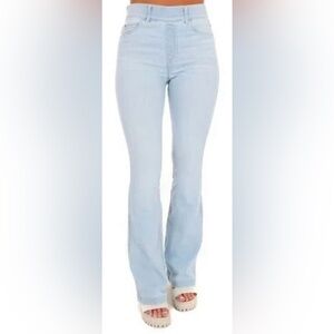 Spanx Retro High Rise Flare Jeans Light Wash XL Tall